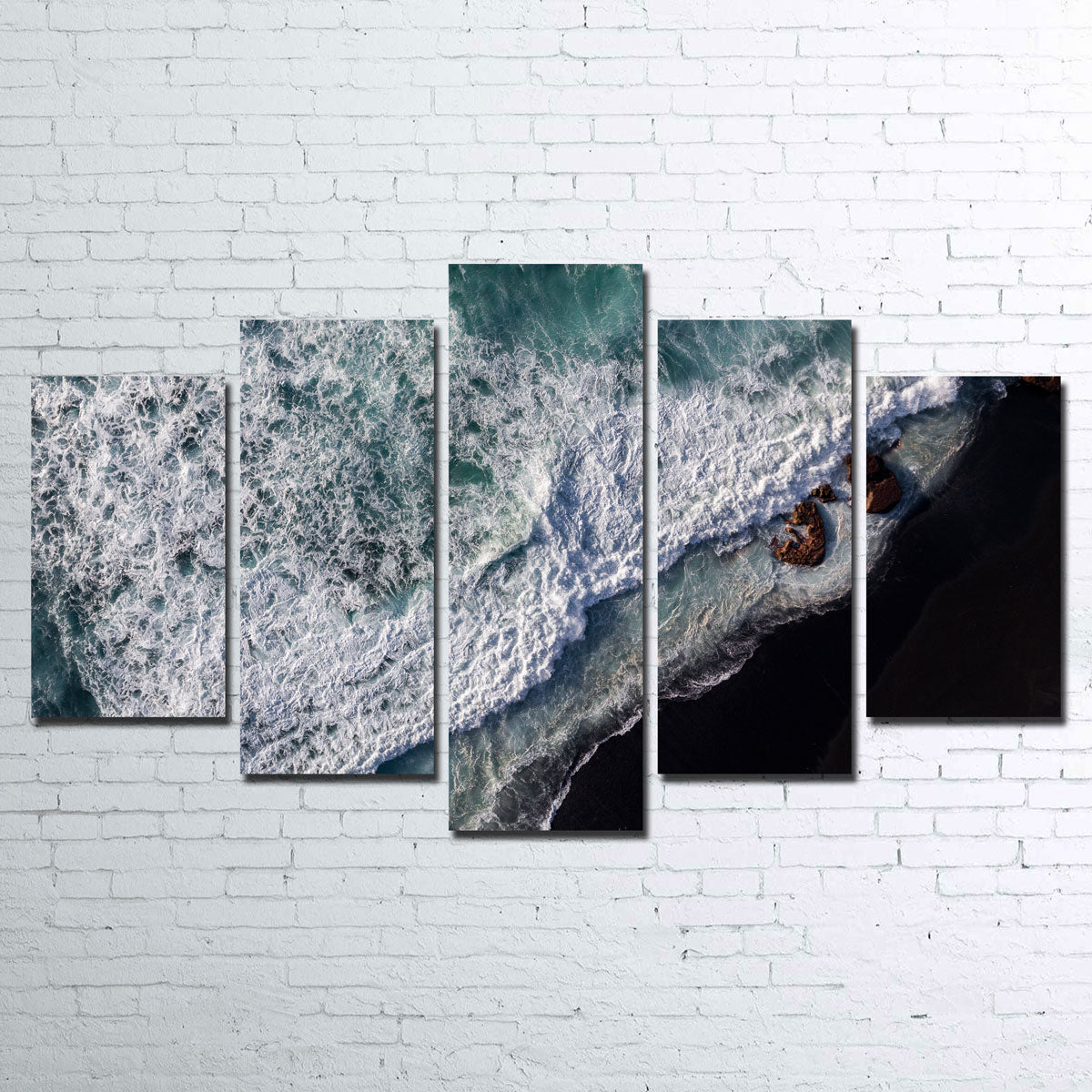 Black Sand Wave Wall Art