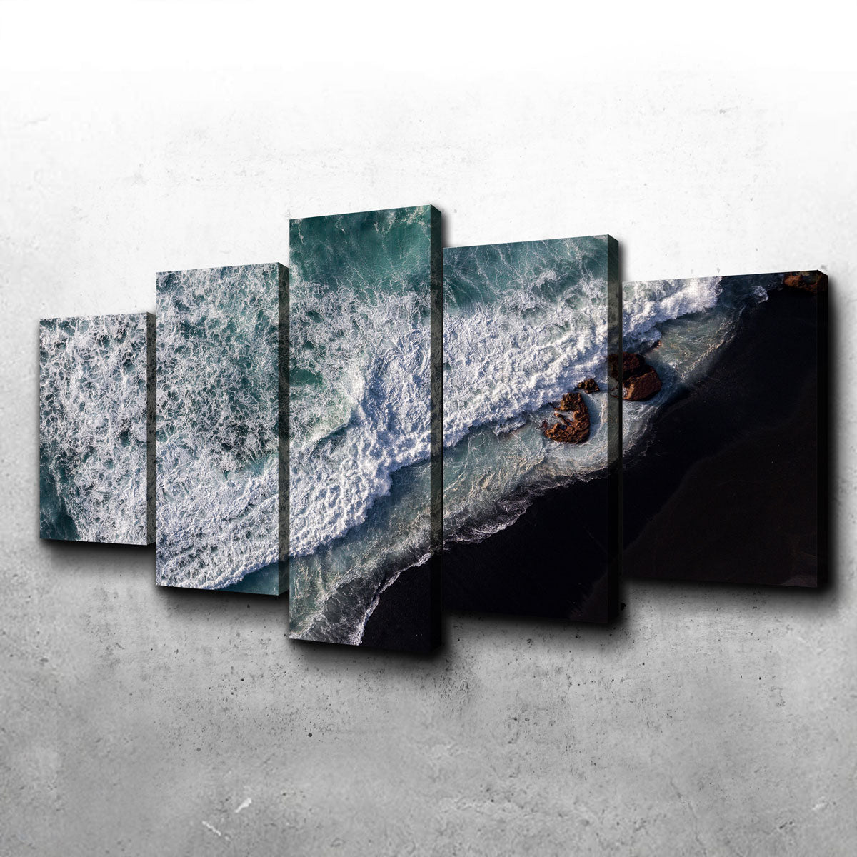 Black Sand Wave Wall Art