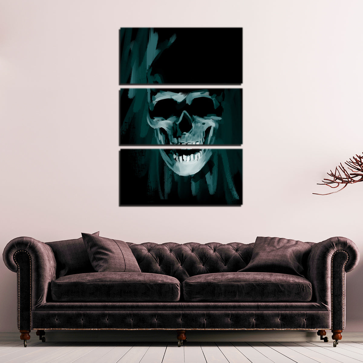 Blue Skull Wall Art