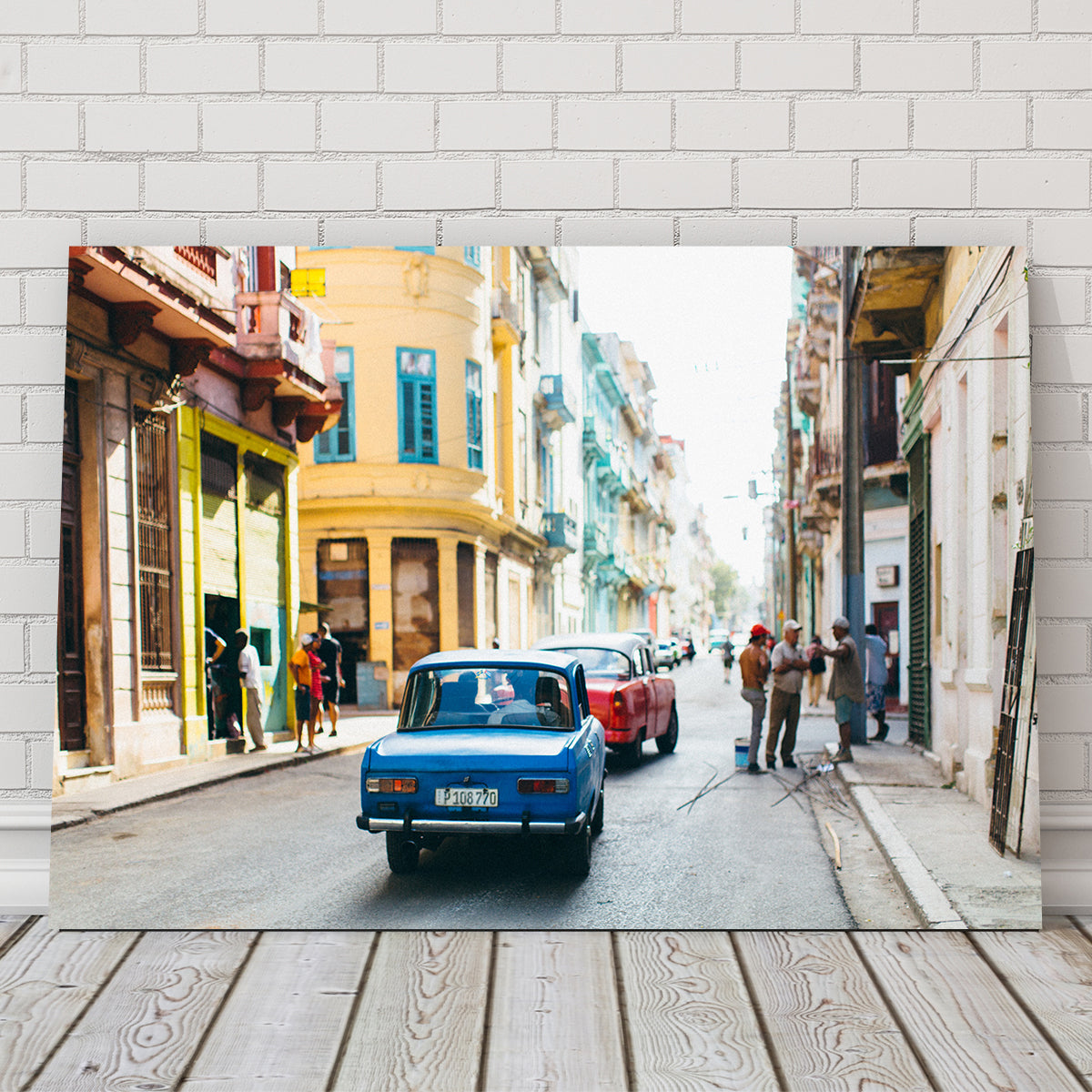 Blue Car in Cuba Wall Art