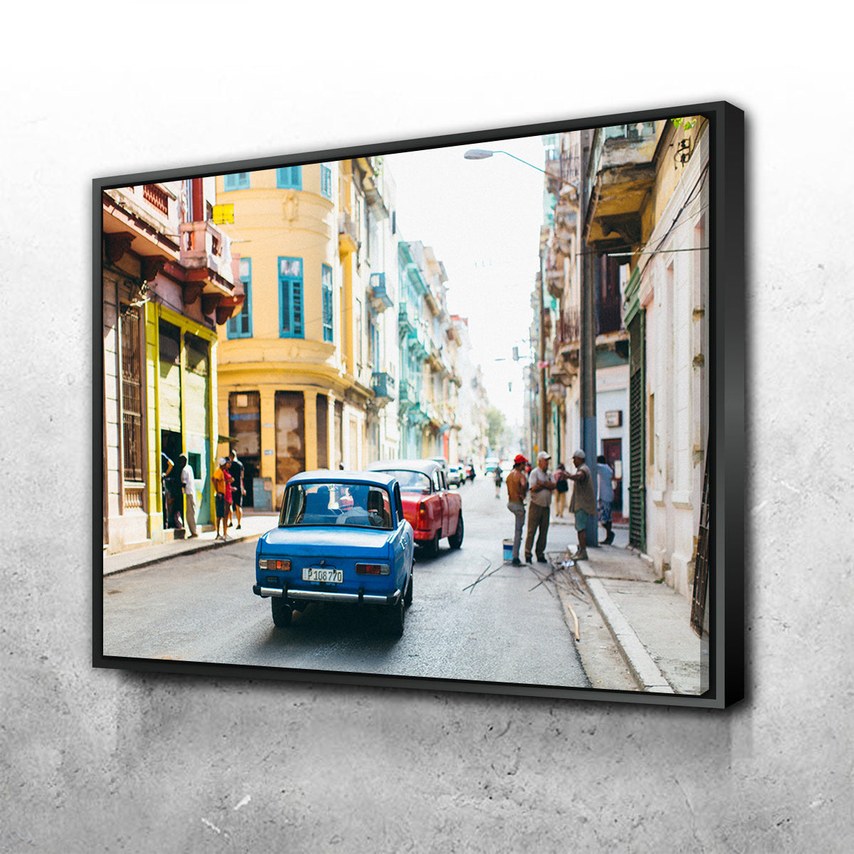 Blue Car in Cuba Wall Art
