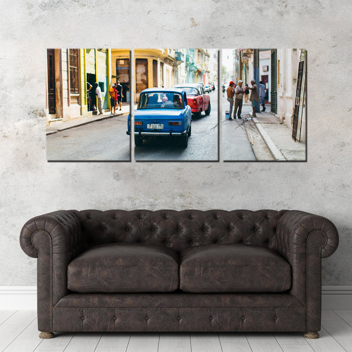 Blue Car in Cuba Wall Art