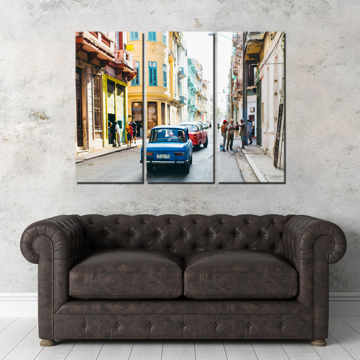 Blue Car in Cuba Wall Art