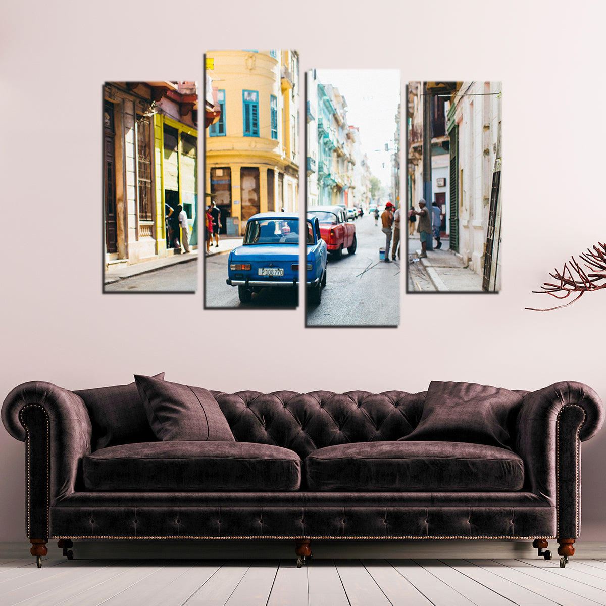 Blue Car in Cuba Wall Art