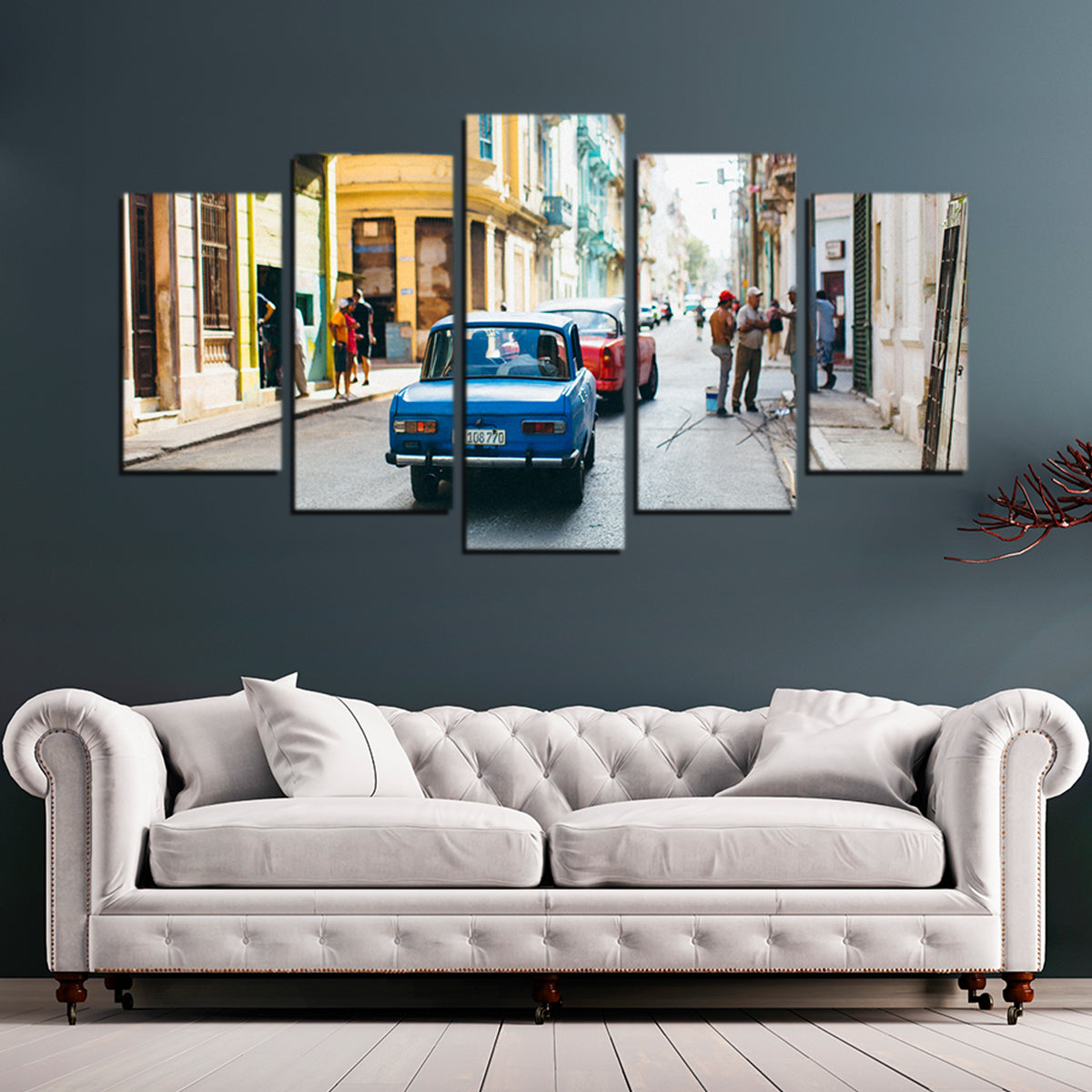 Blue Car in Cuba Wall Art