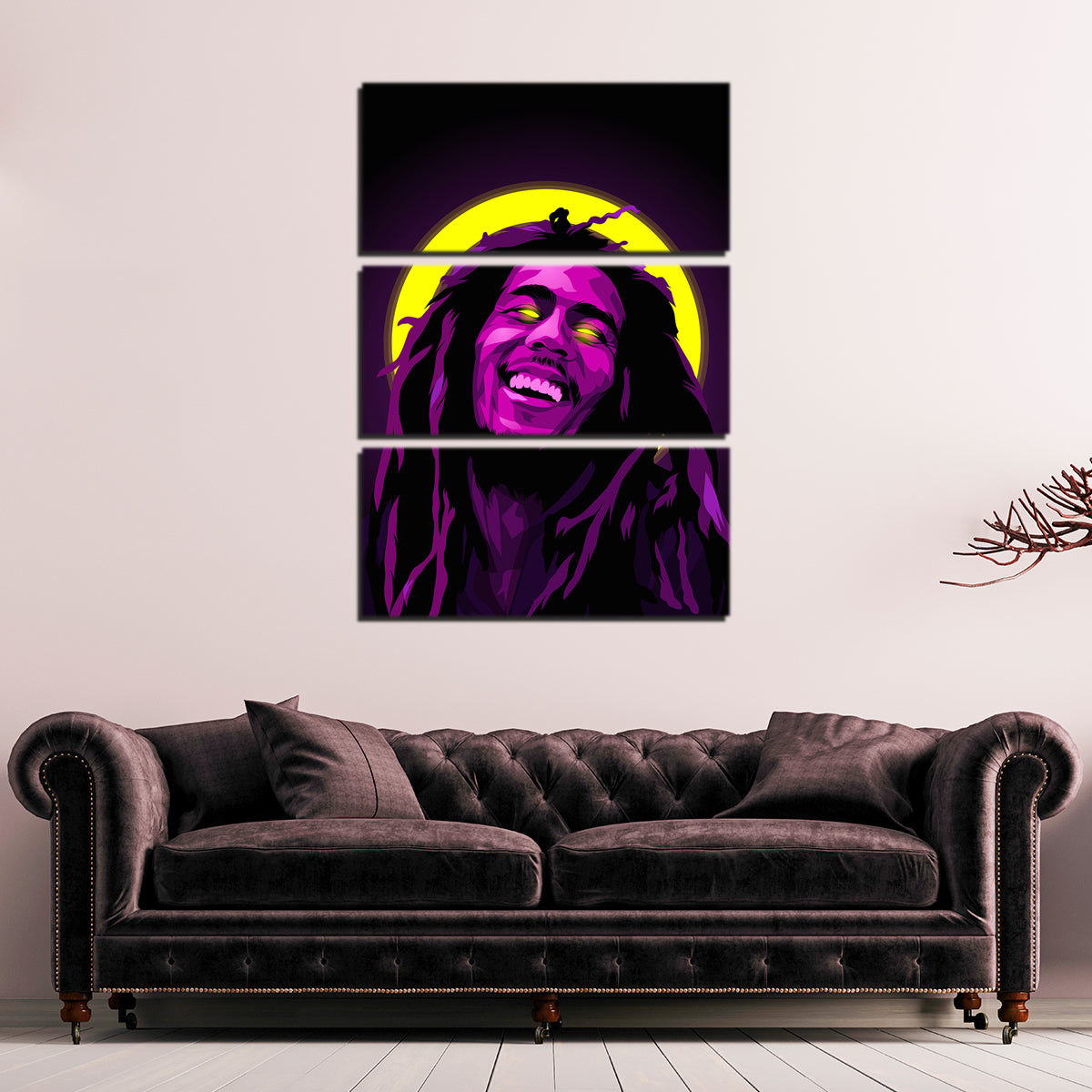 Bob Marley Purple Wall Art
