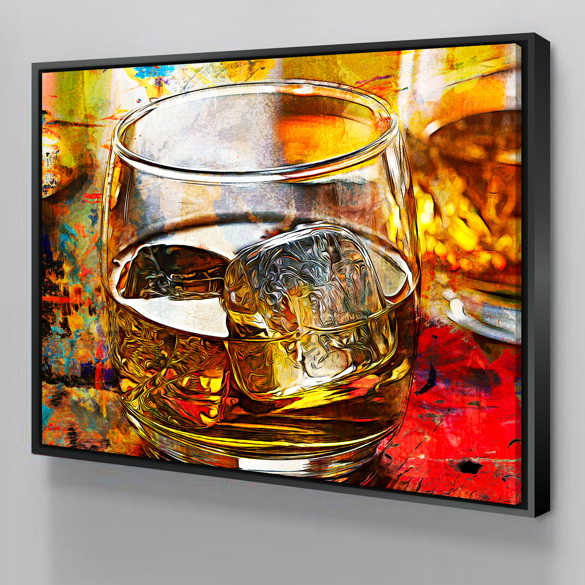 Bourbon Whiskey Abstract Wall Art