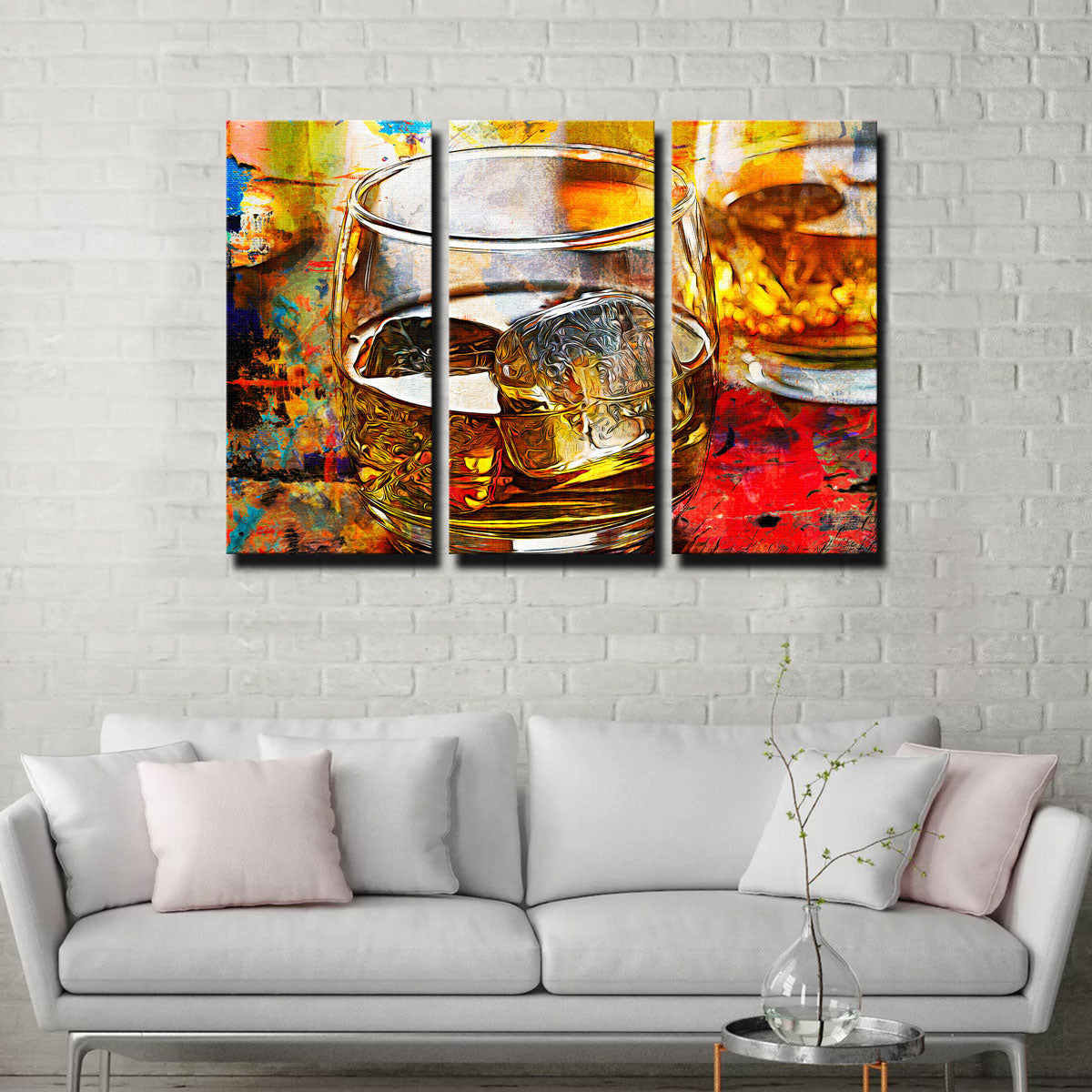 Bourbon Whiskey Abstract Wall Art