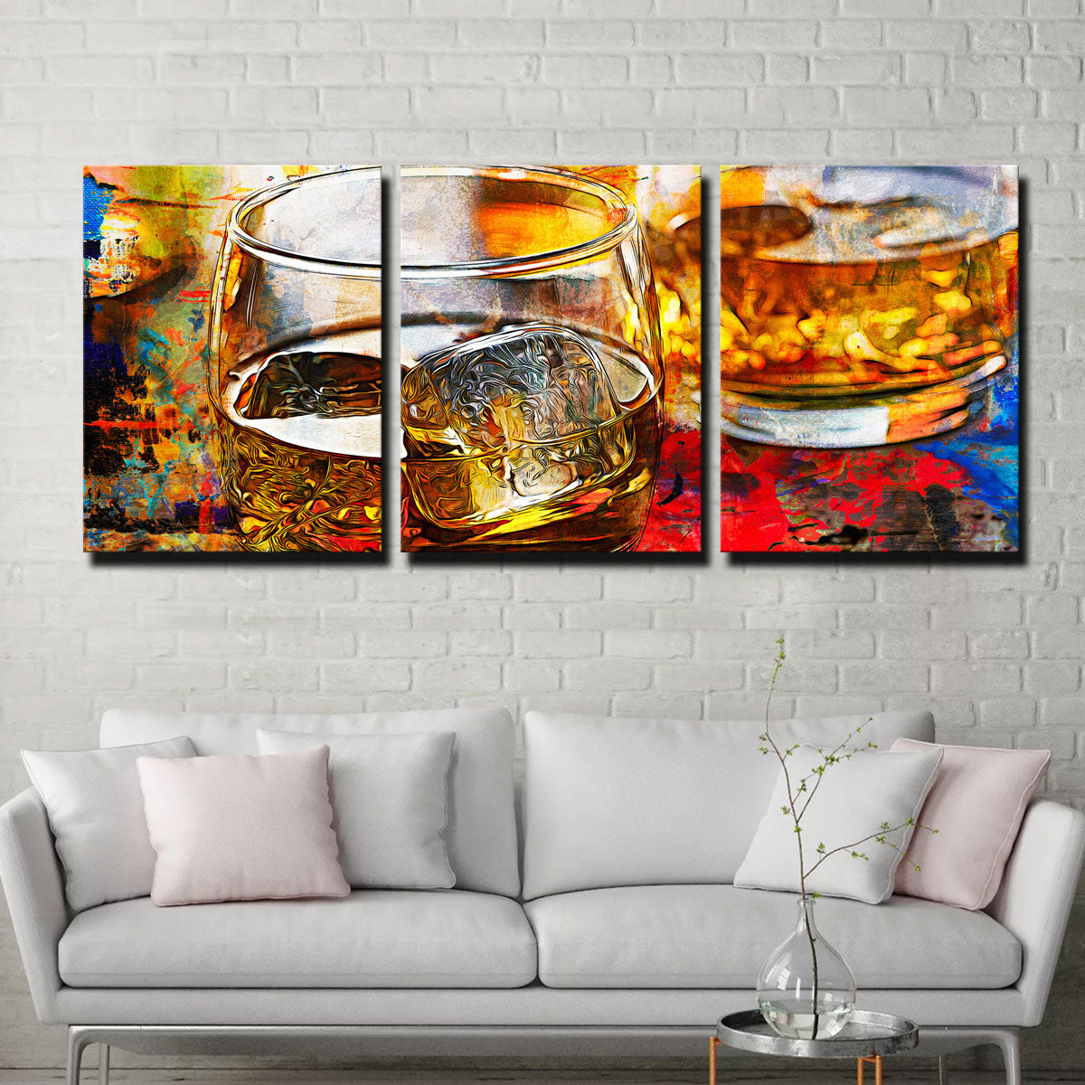 Bourbon Whiskey Abstract Wall Art