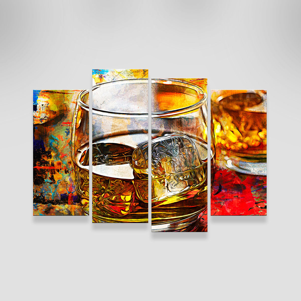 Bourbon Whiskey Abstract Wall Art