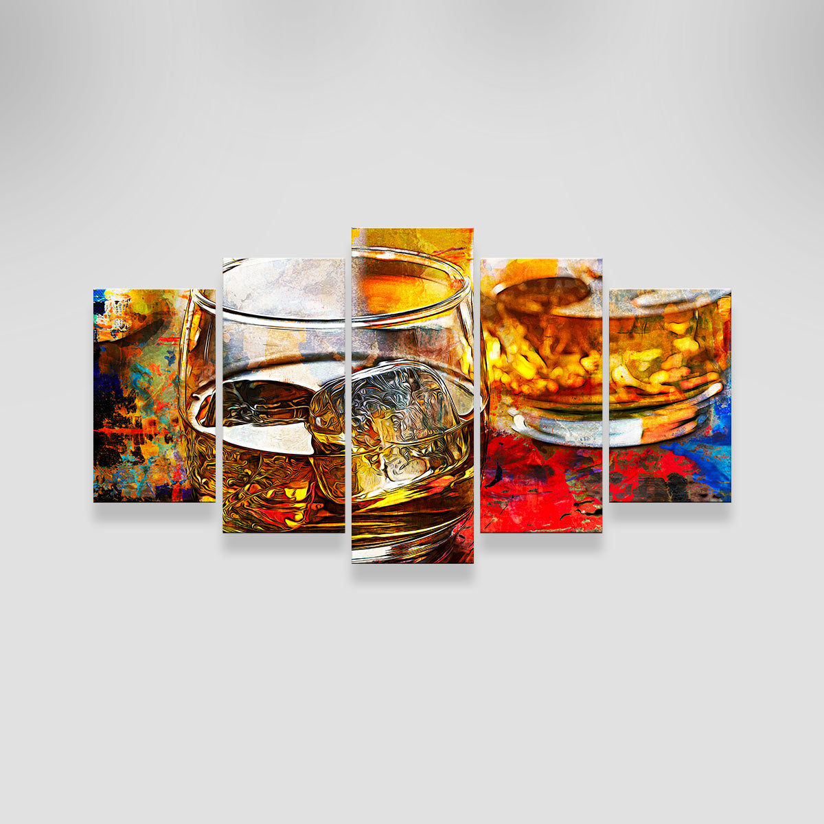 Bourbon Whiskey Abstract Wall Art