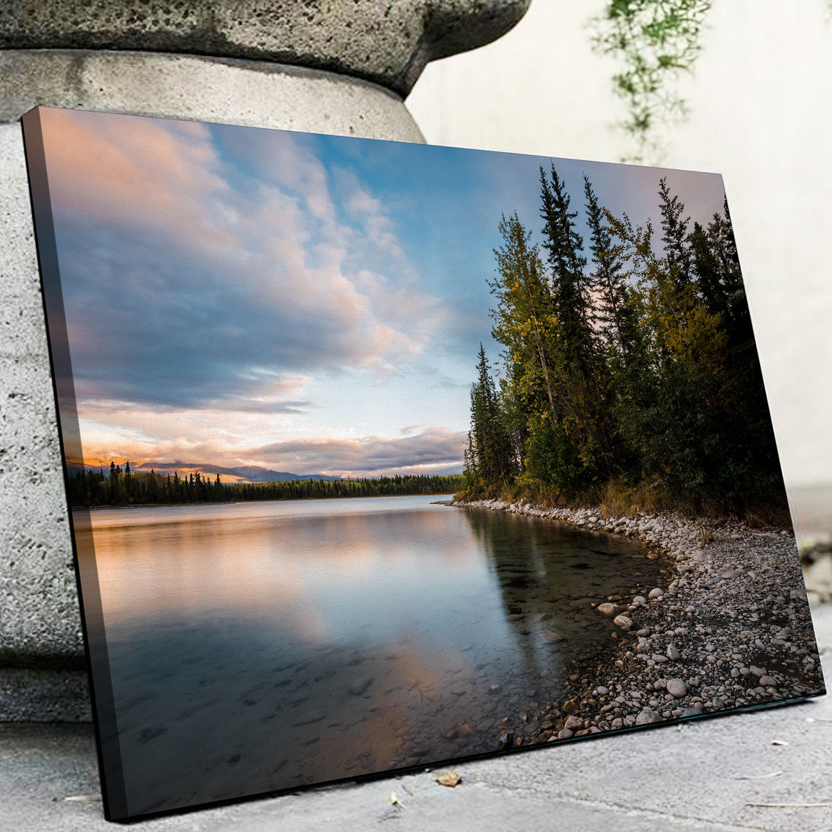 Boya Lake Sunset Wall Art