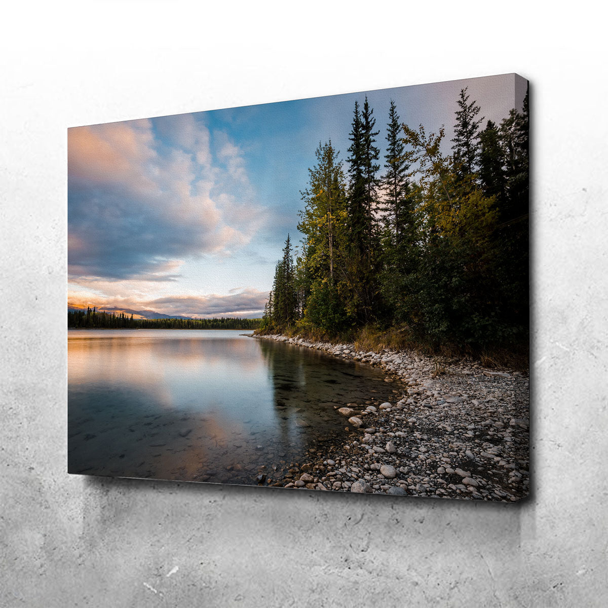 Boya Lake Sunset Wall Art