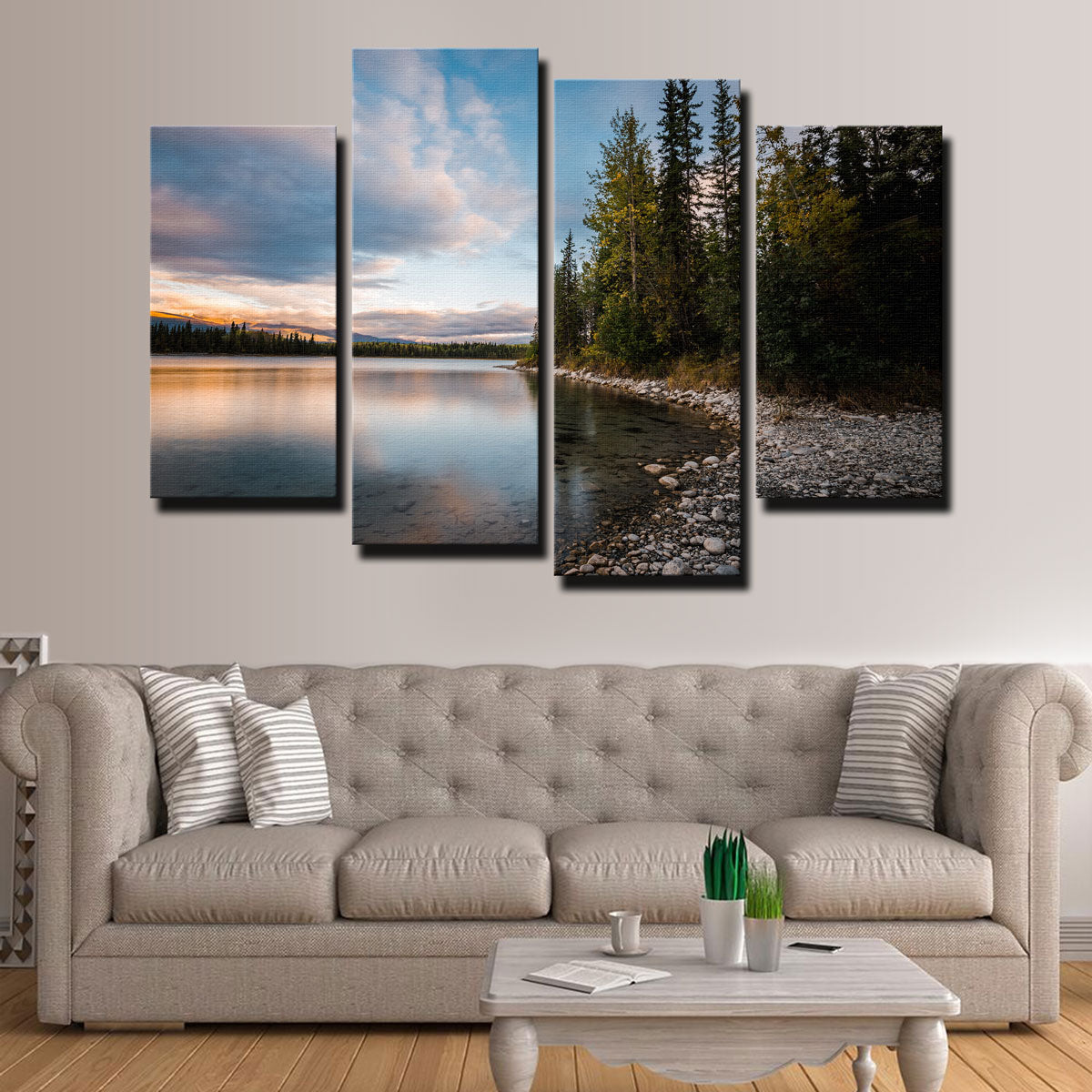 Boya Lake Sunset Wall Art