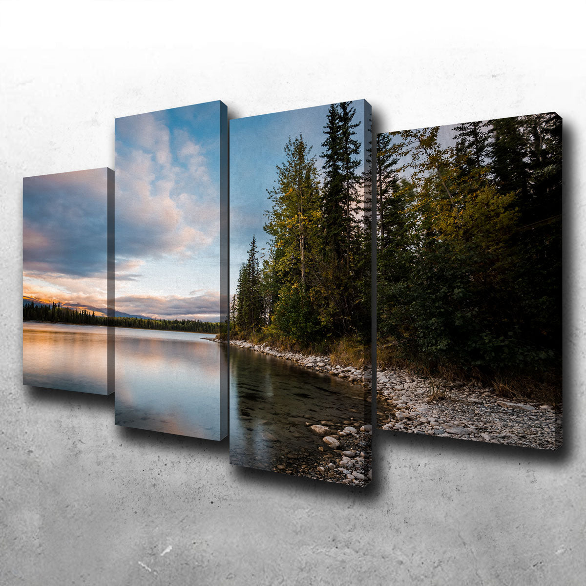 Boya Lake Sunset Wall Art
