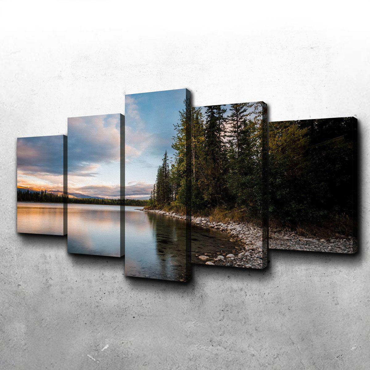 Boya Lake Sunset Wall Art