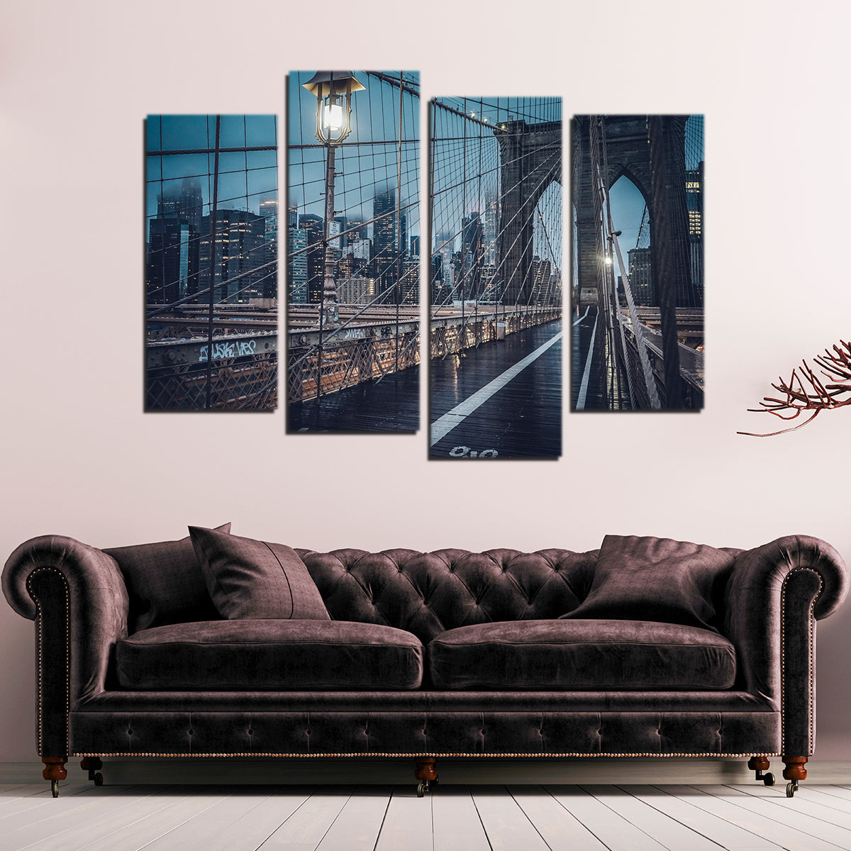 Bridge and Clouds Wall Art