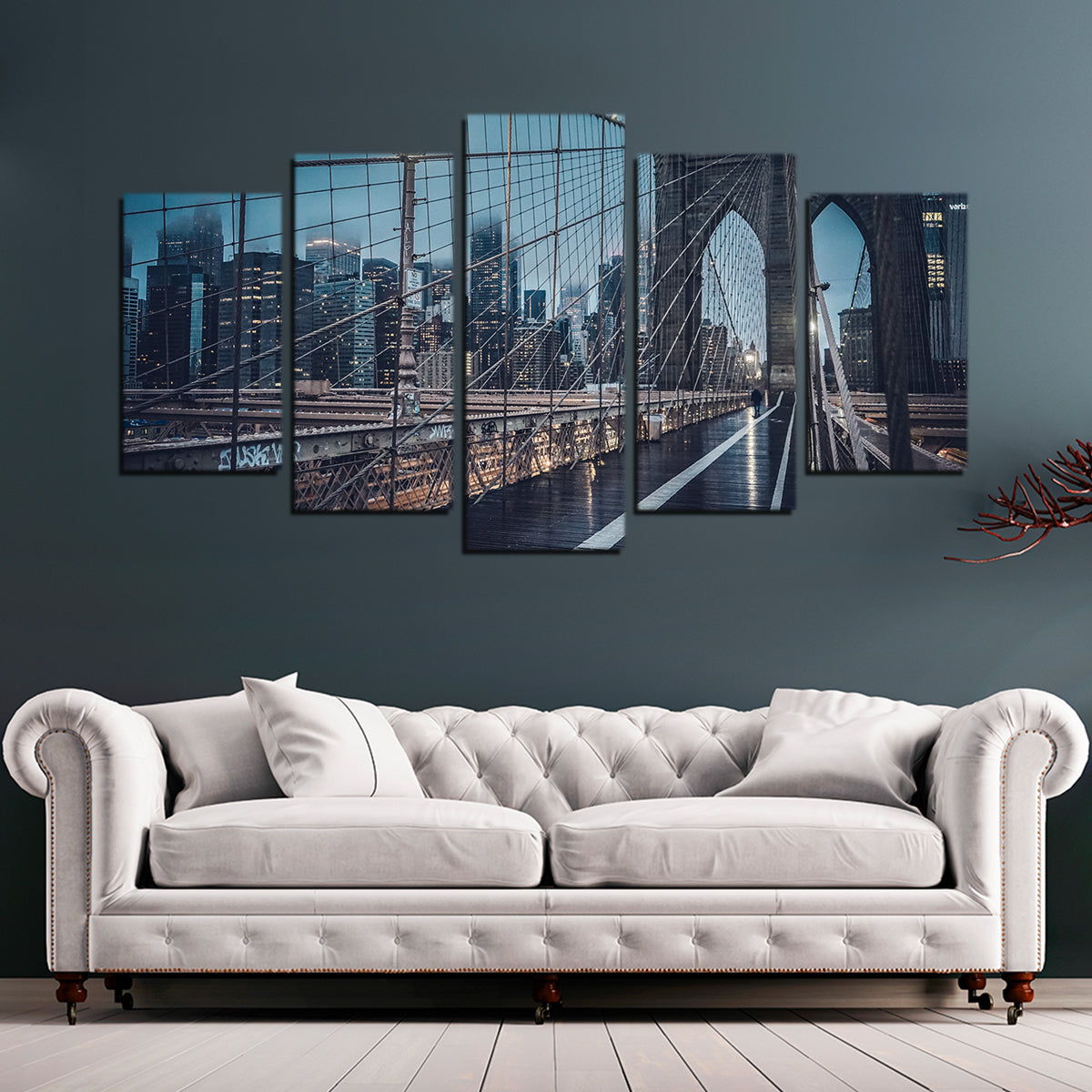 Bridge and Clouds Wall Art