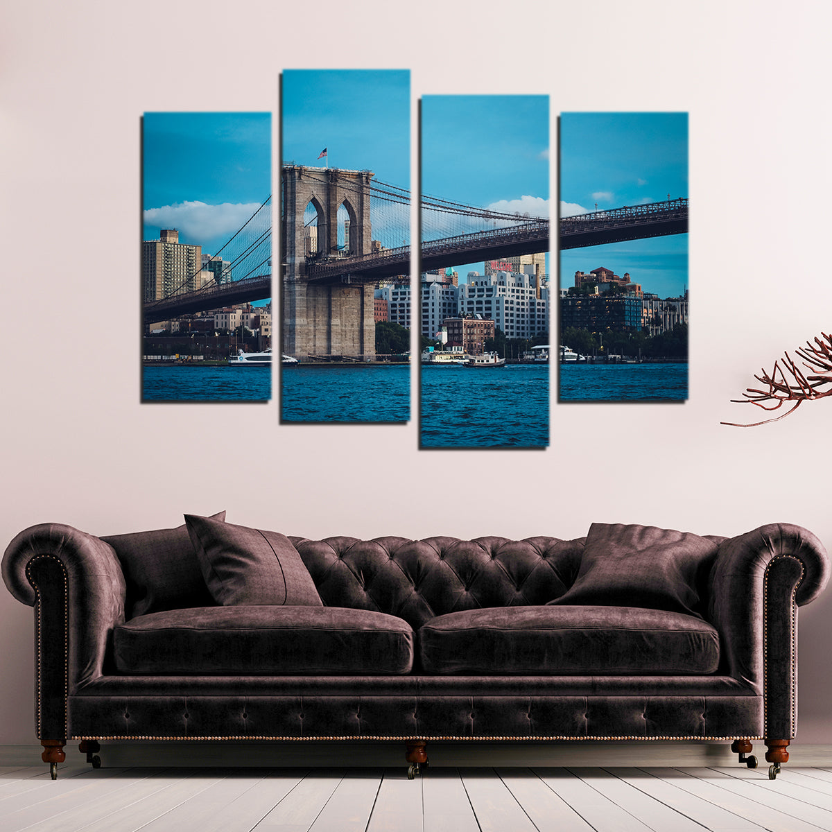 Brooklyn Bridge Blue Hour Wall Art