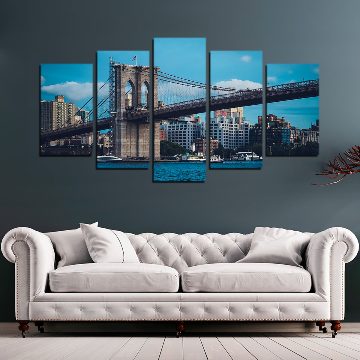 Brooklyn Bridge Blue Hour Wall Art