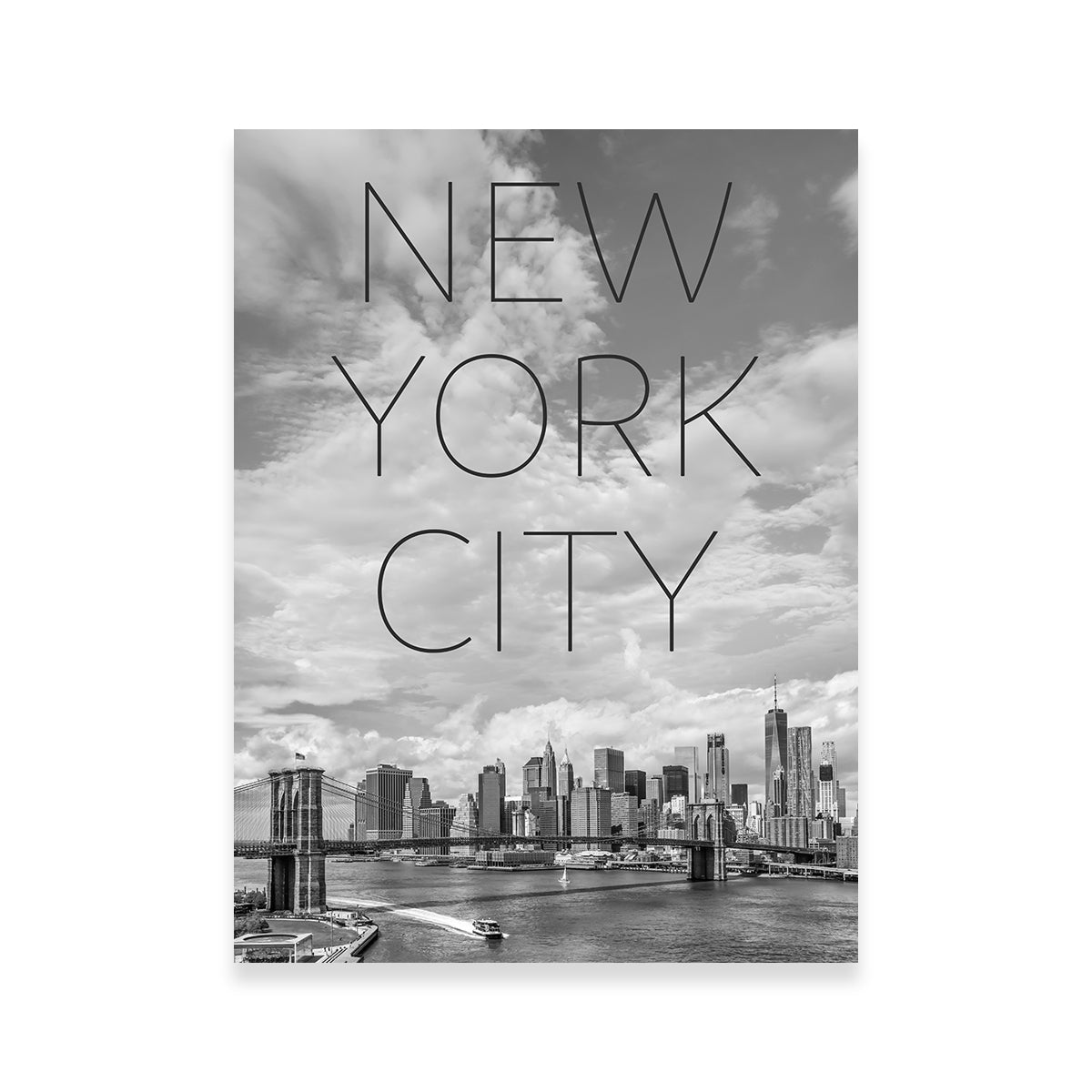 Brooklyn Bridge Text & Skyline