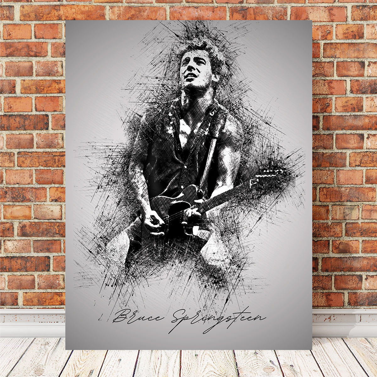 Bruce Springsteen back in the day Wall Art