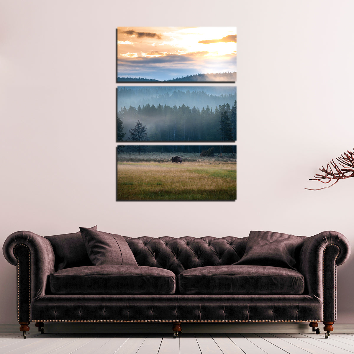Buffalo Sunrise Wall Art