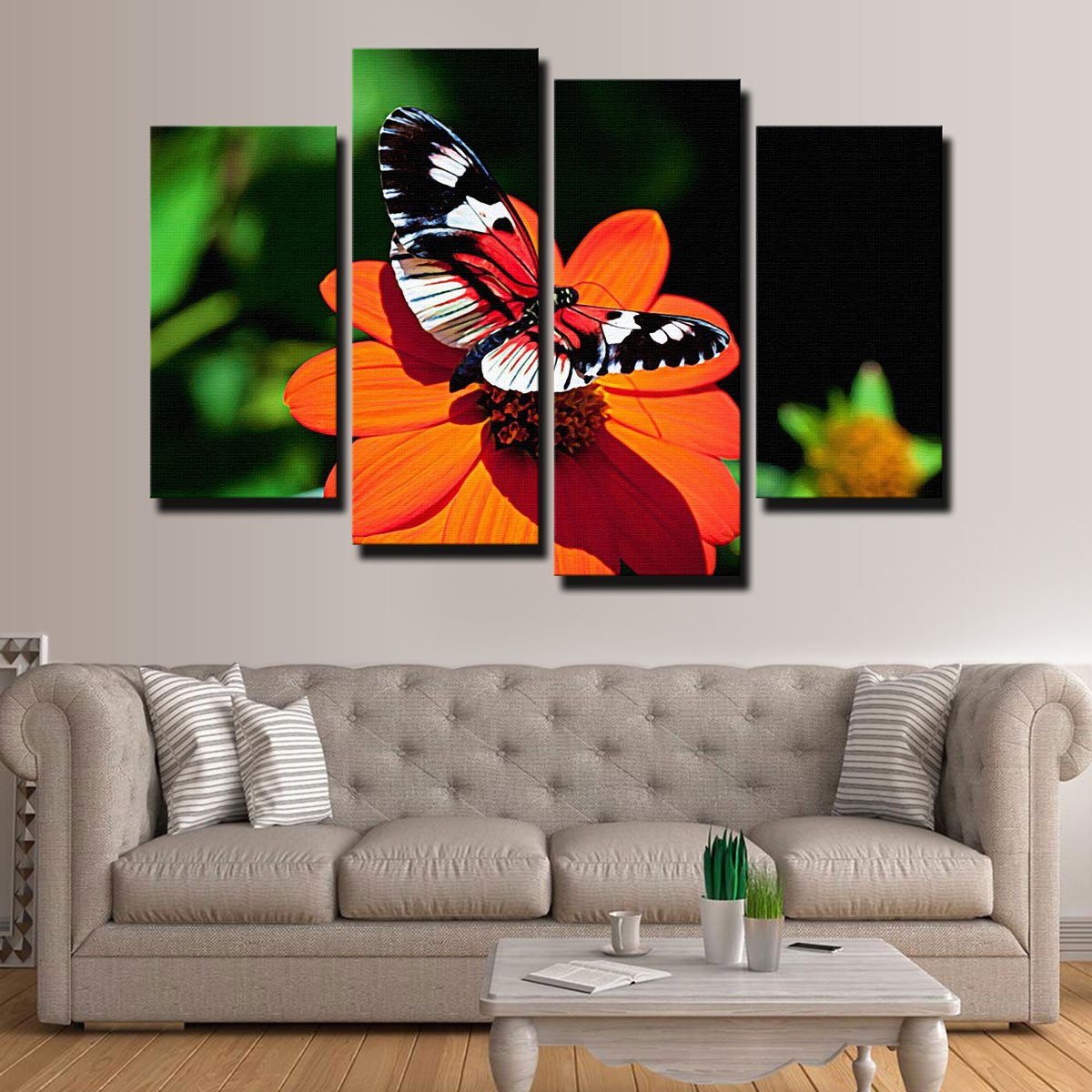 Vibrant Butterfly Canvas Set