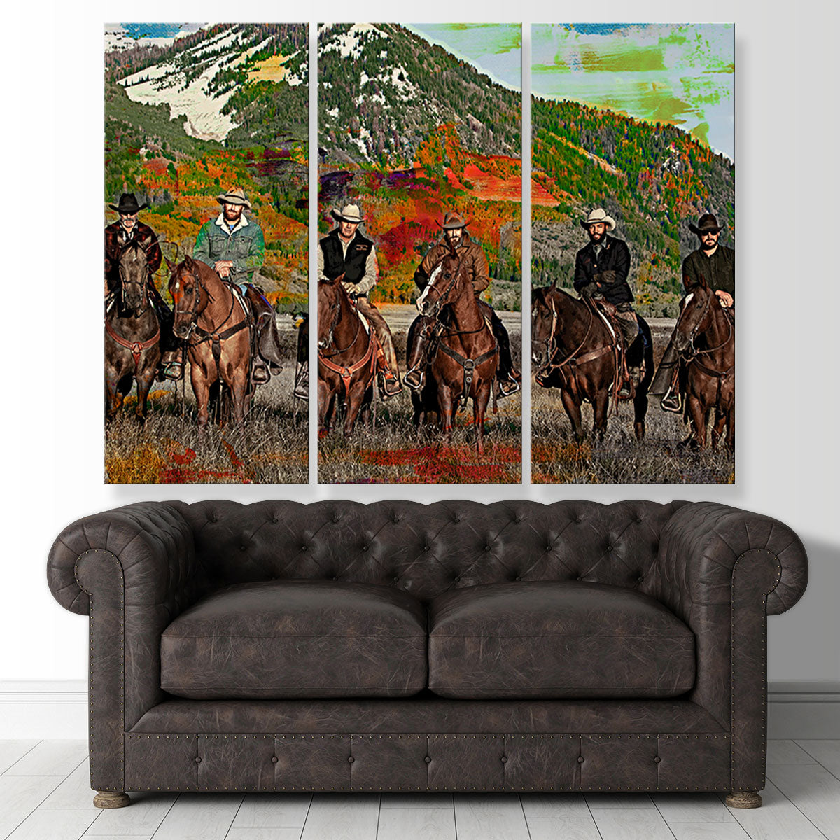 Yellowstone Horse Lineup Wall Art