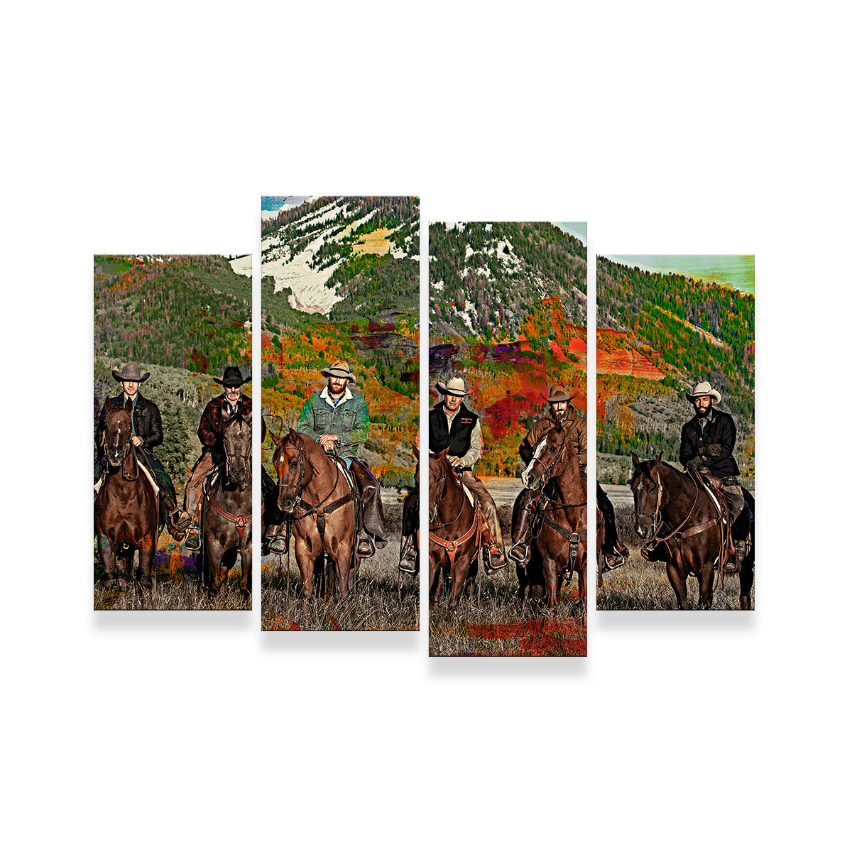 Yellowstone Horse Lineup Wall Art
