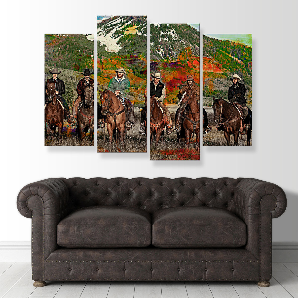 Yellowstone Horse Lineup Wall Art