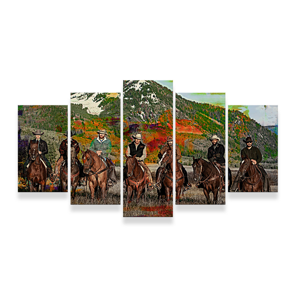Yellowstone Horse Lineup Wall Art