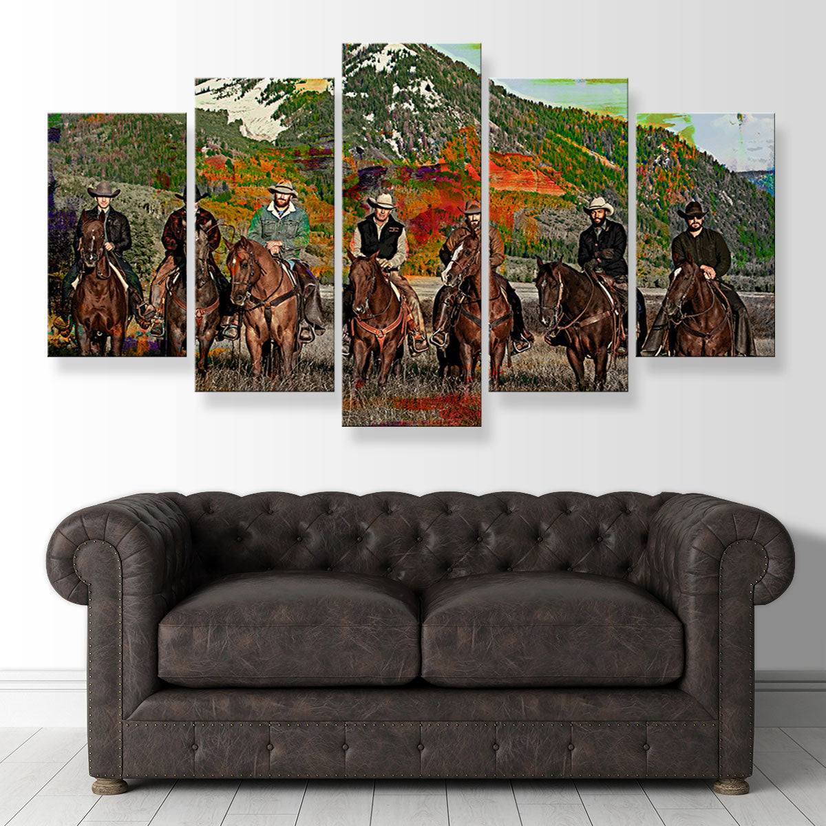 Yellowstone Horse Lineup Wall Art