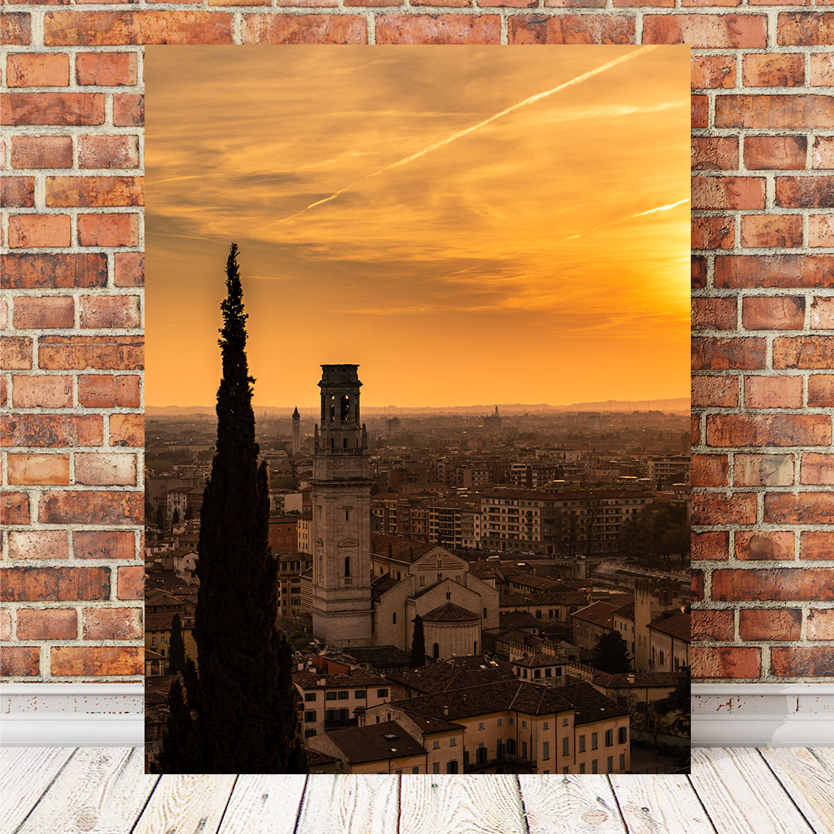 Castel San Pietro at Sunset Wall Art