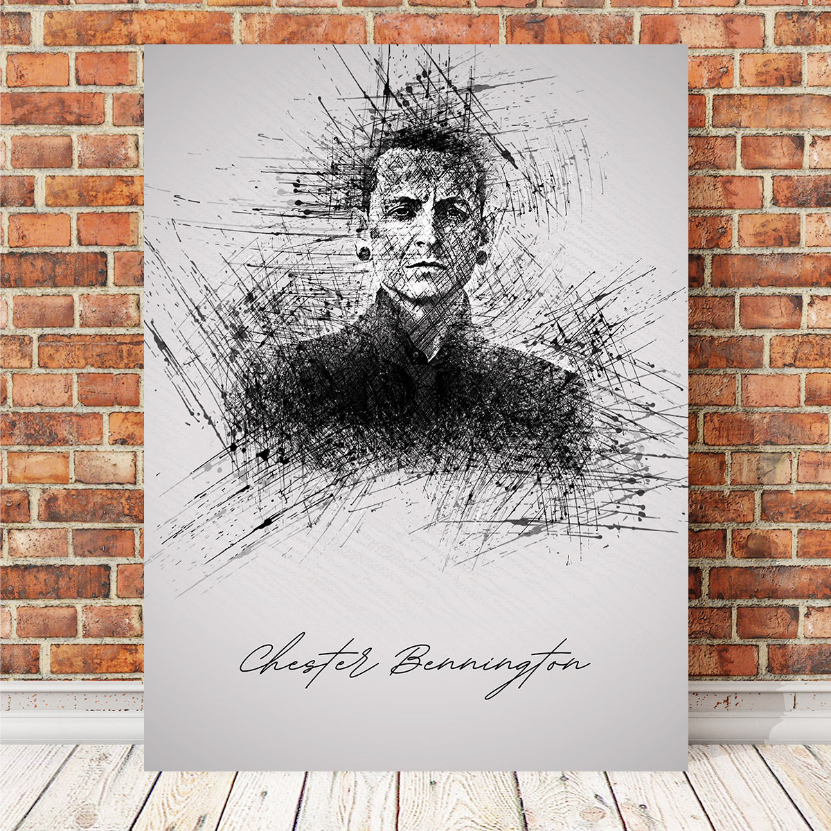 Chester Bennington Sketch Wall Art
