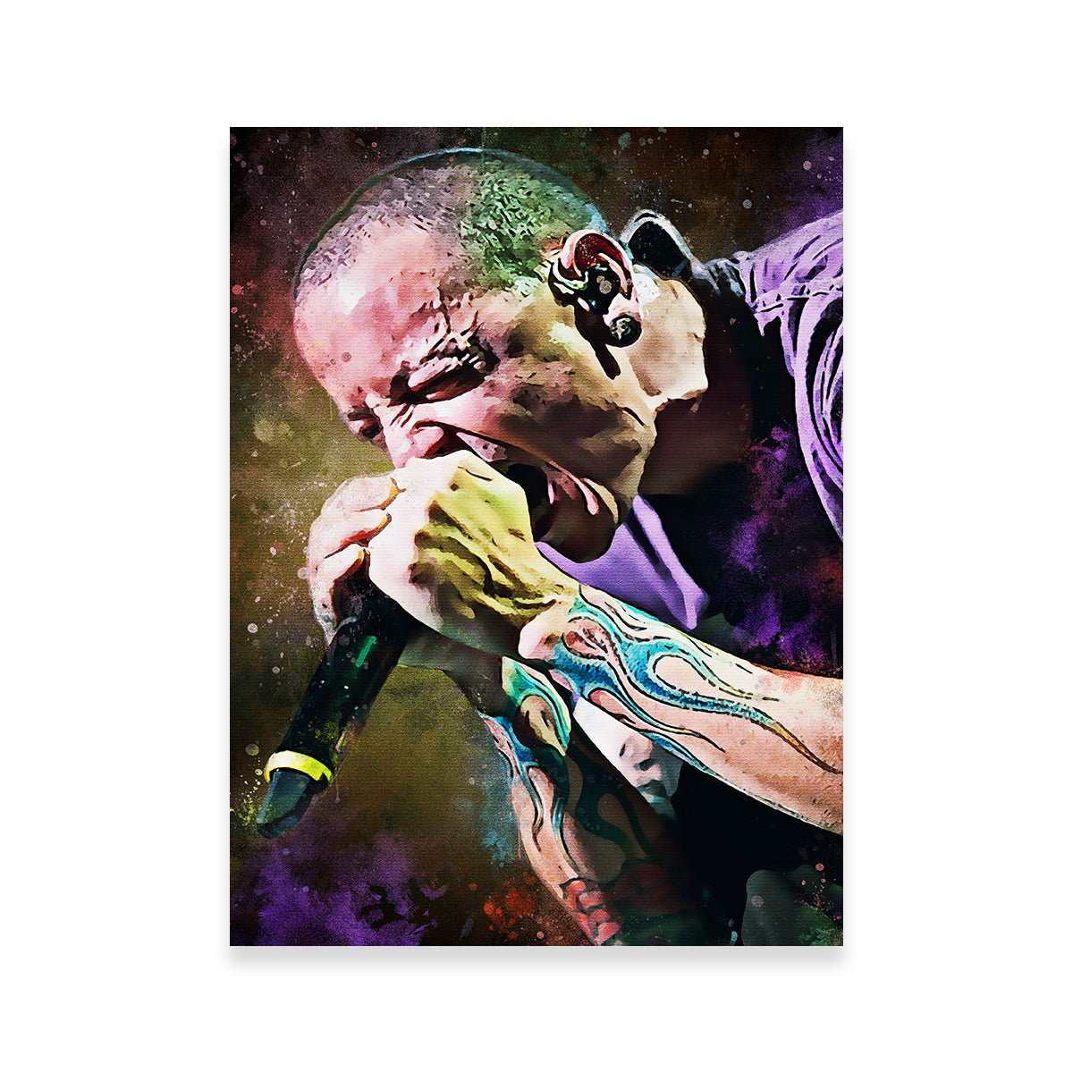 Chester Bennington Paint Wall Art