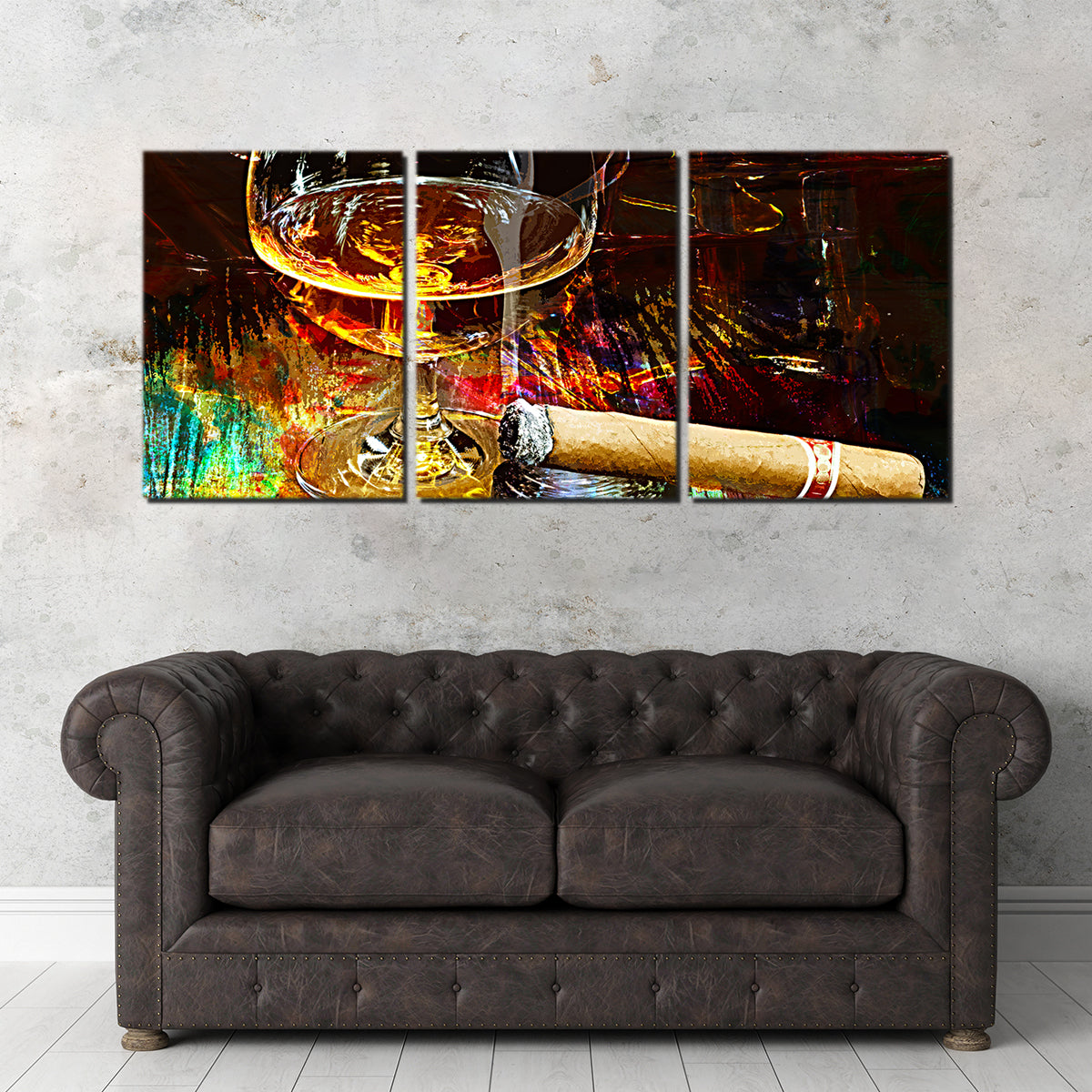 Cigar and Whiskey Wall Art