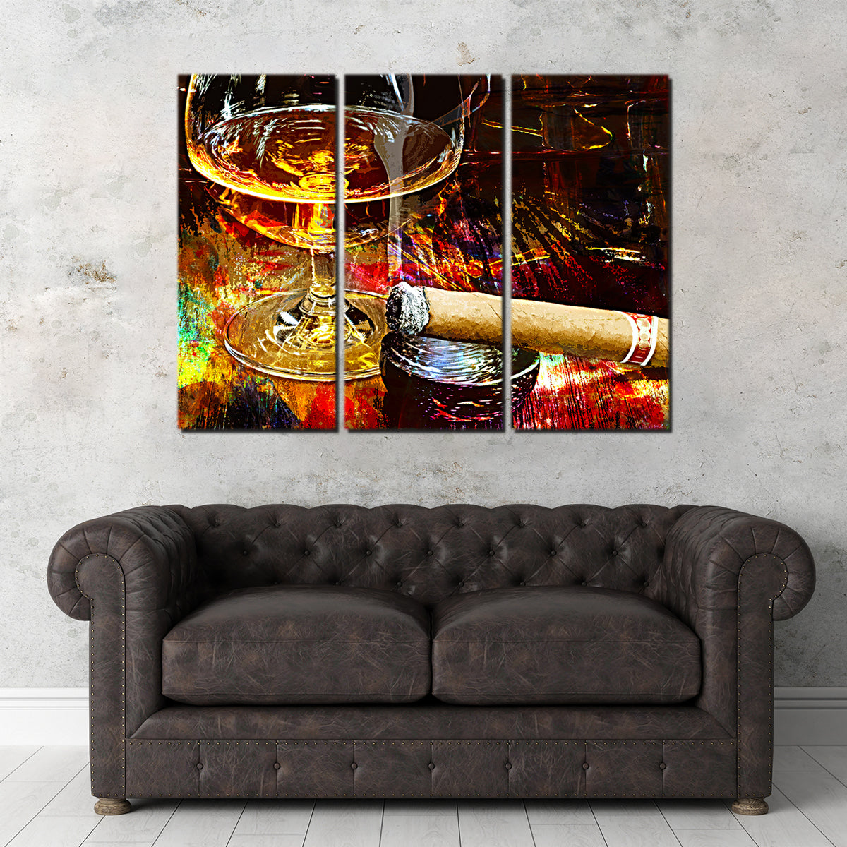Cigar and Whiskey Wall Art