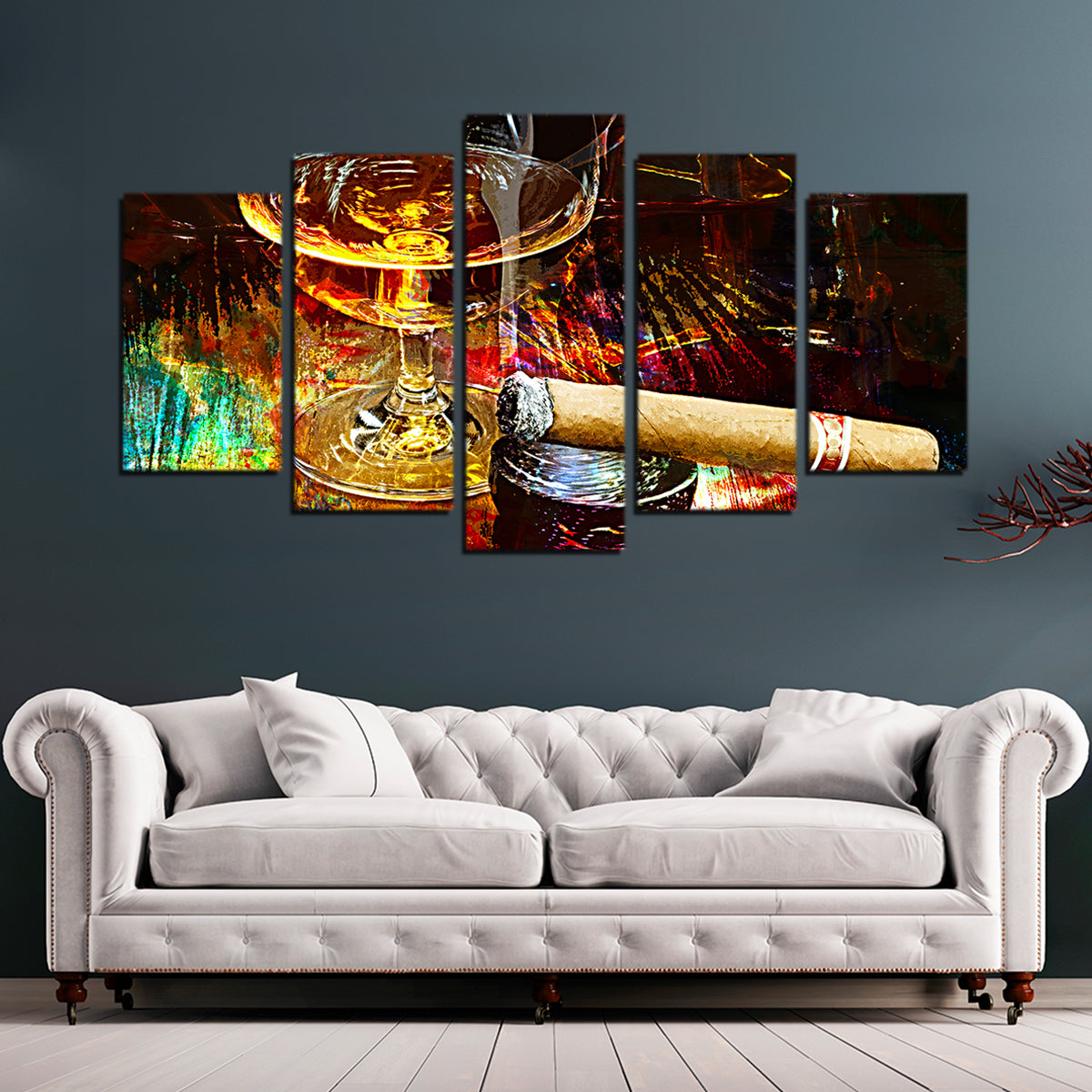 Cigar and Whiskey Wall Art