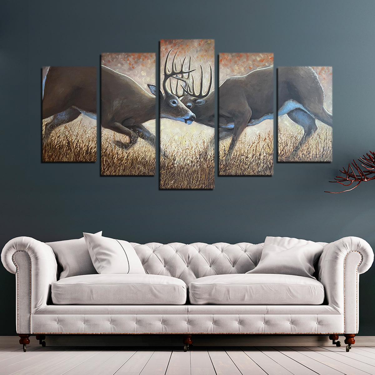 Clashing Elk Wall Art