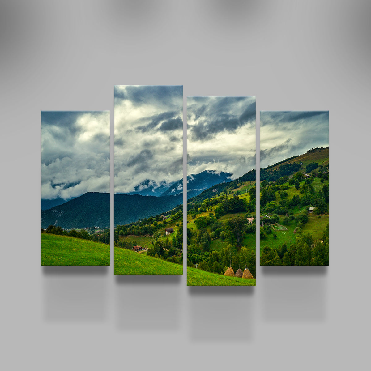 Cloudy Hillside in Magura Romania Wall Art