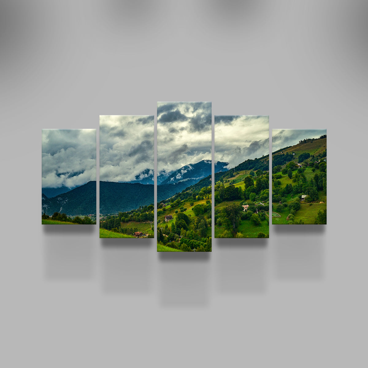 Cloudy Hillside in Magura Romania Wall Art