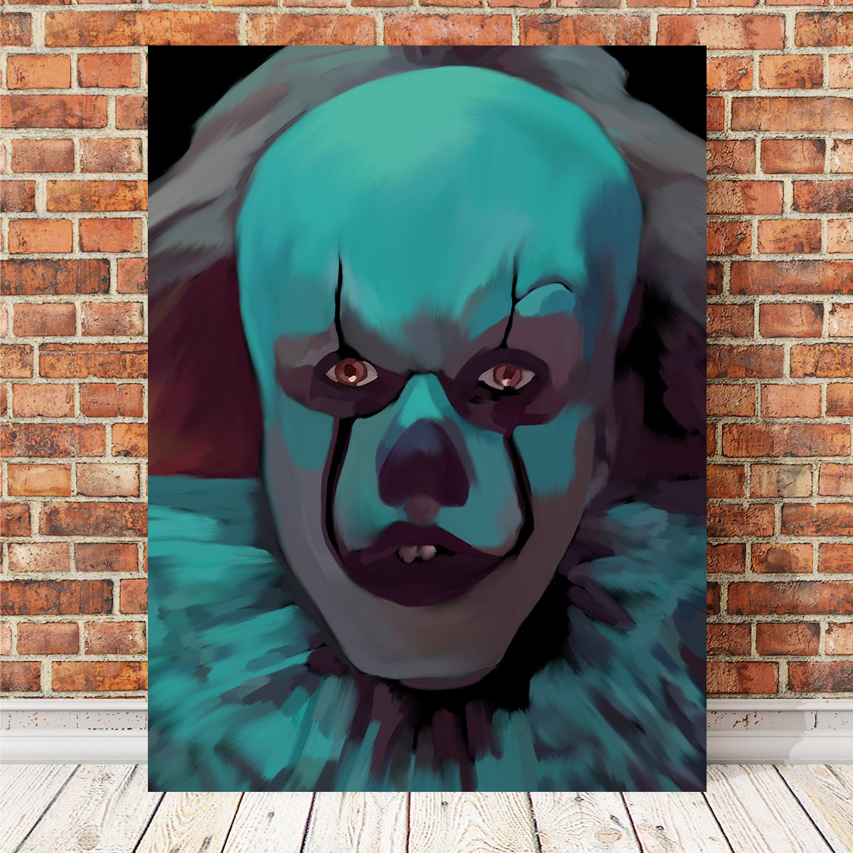 Clown In Blue Wall Art