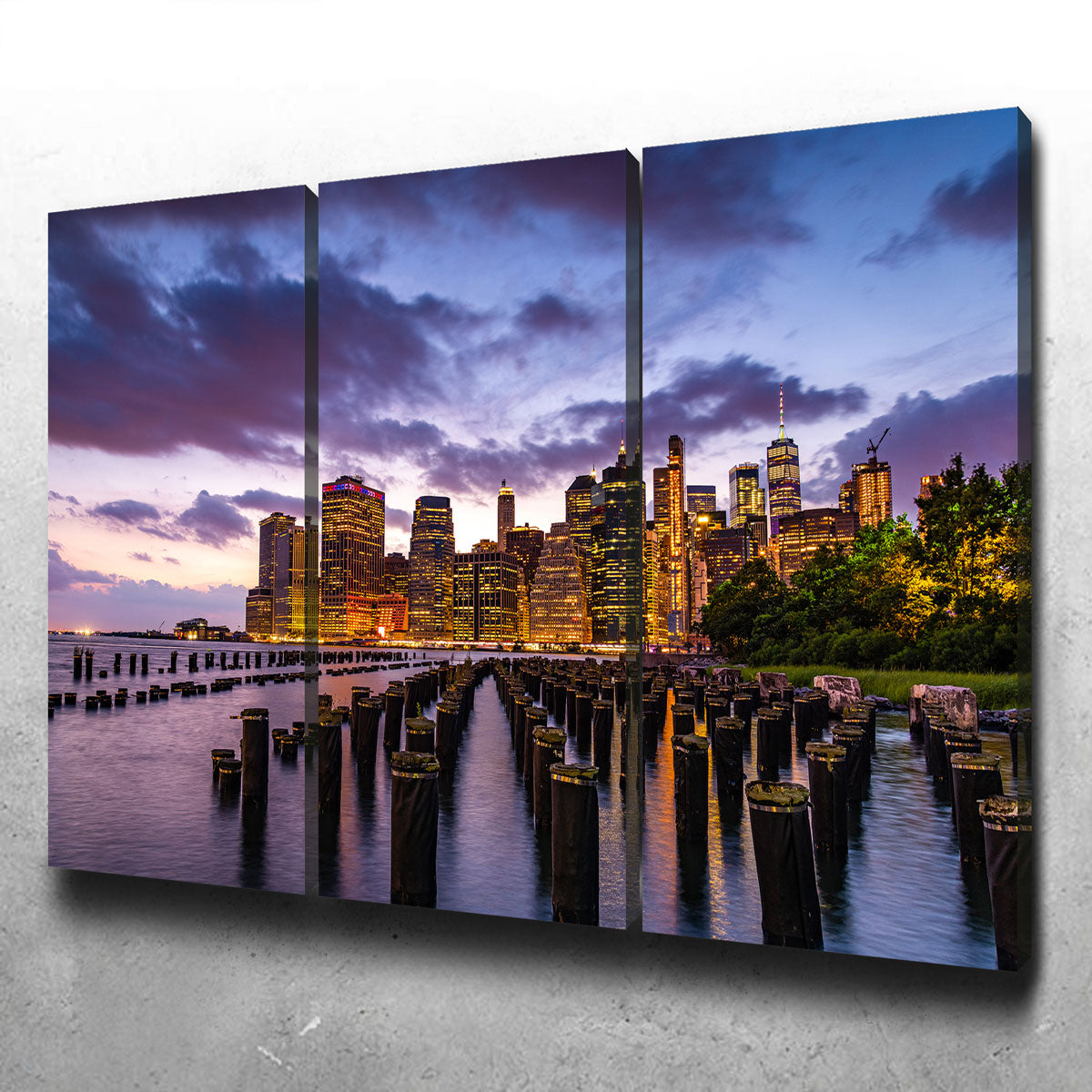 Colorful New York Skyline Canvas Set