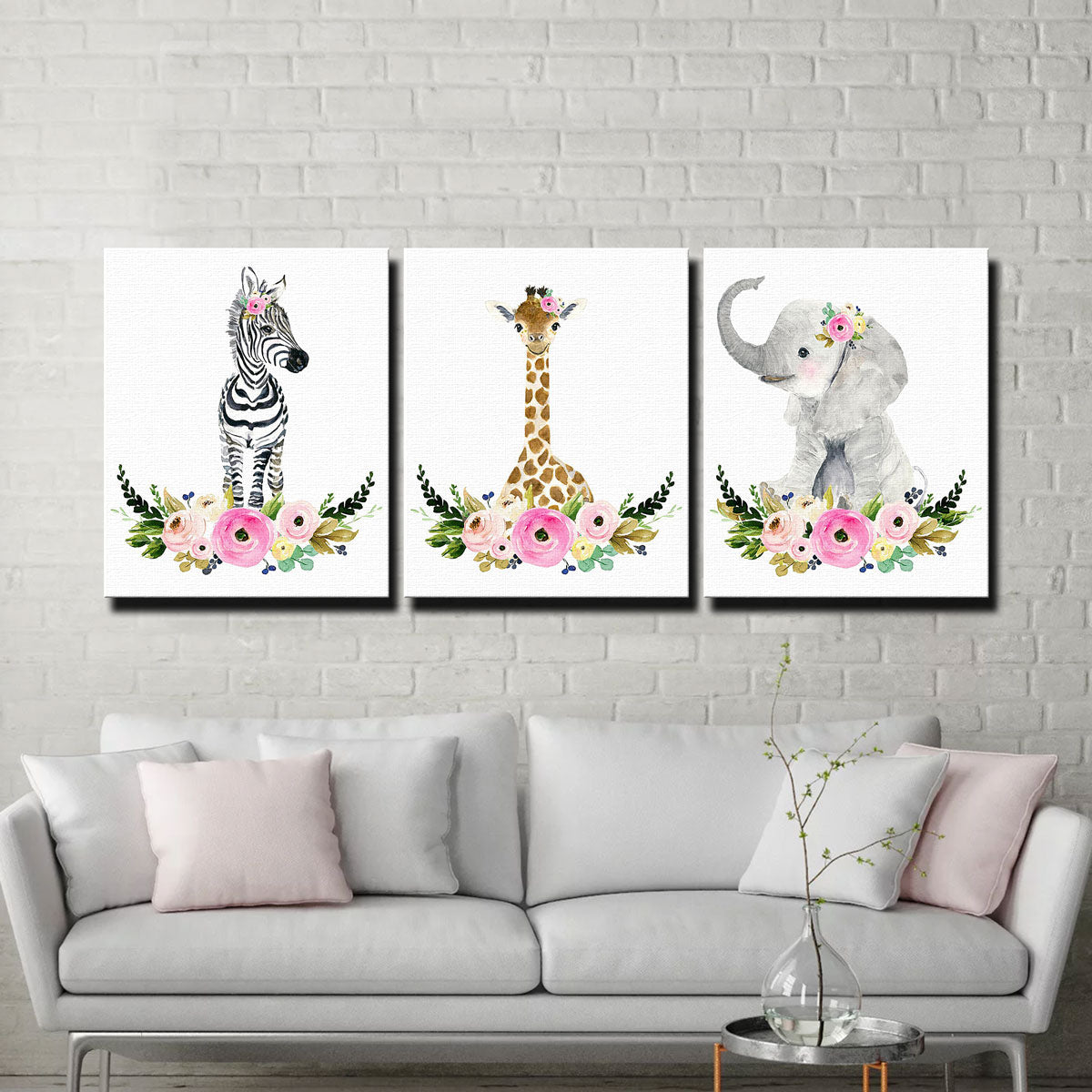 Nursery Animals Canvas Set
