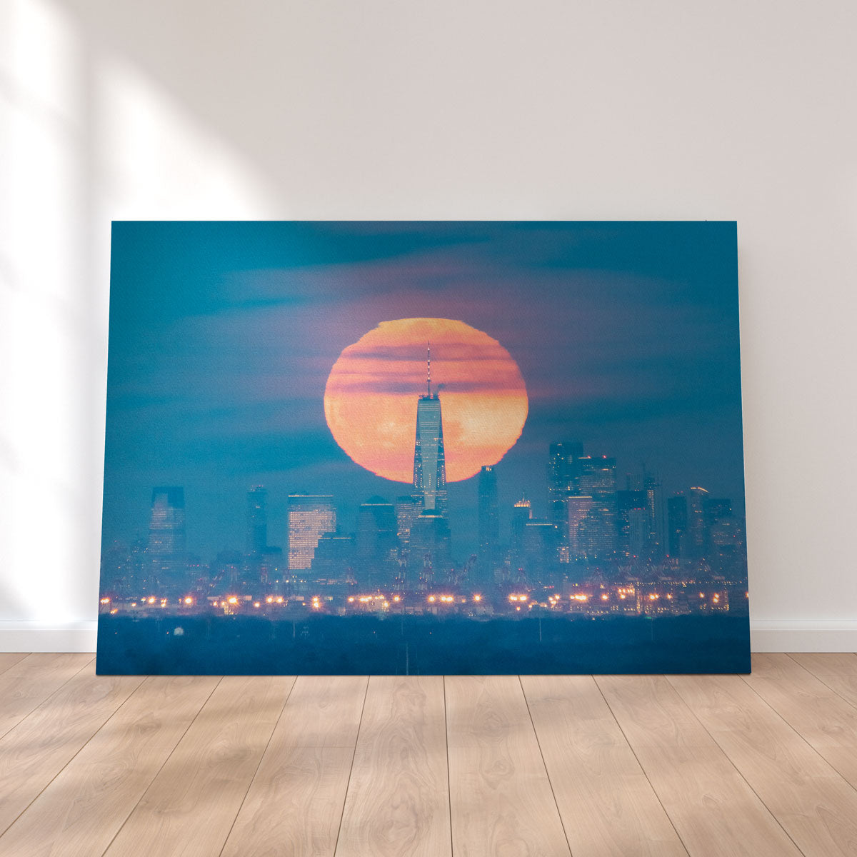 New York Sun Skyline Canvas Set