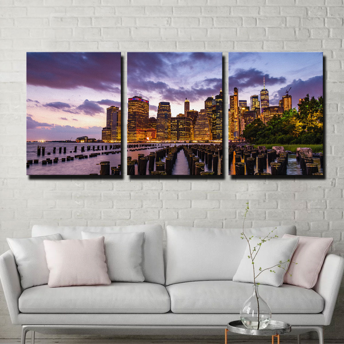 Colorful New York Skyline Canvas Set
