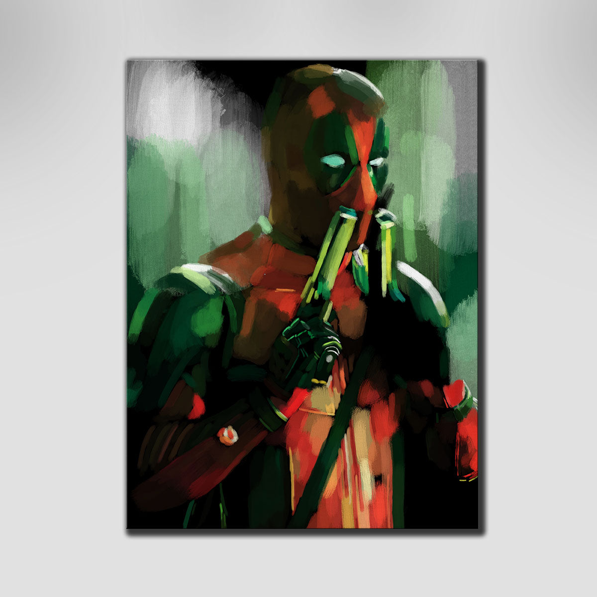 Deadpool With Guns Wall Art