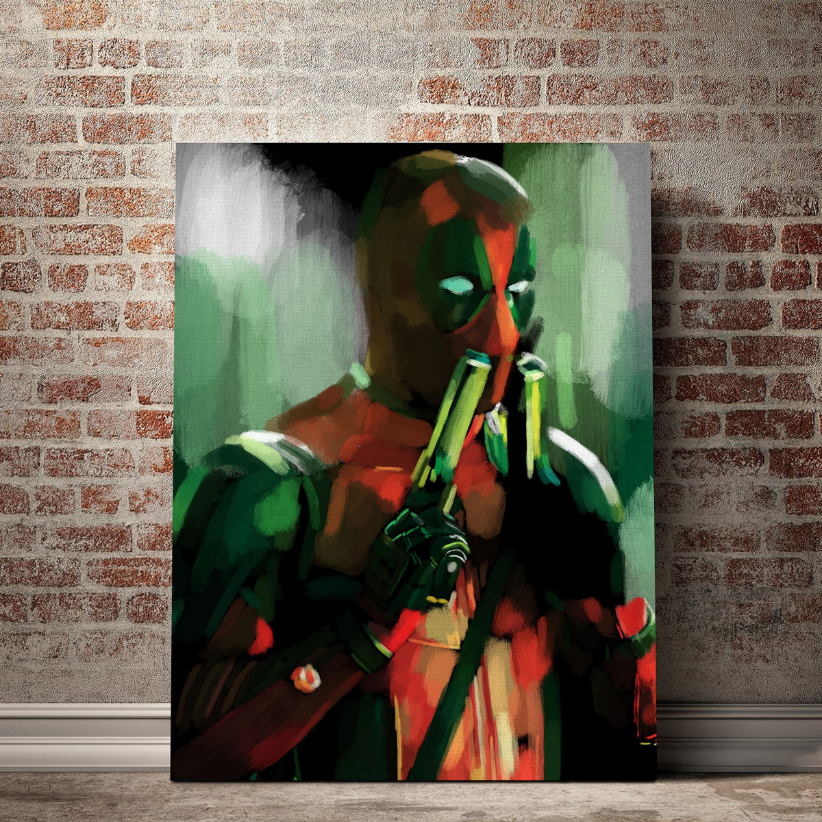 Deadpool With Guns Wall Art