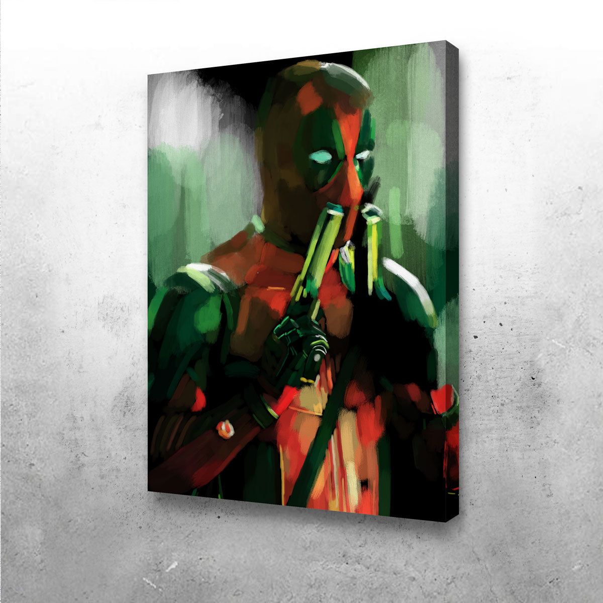 Deadpool With Guns Wall Art
